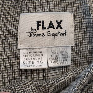 Flax Linen Long Skirt Gray